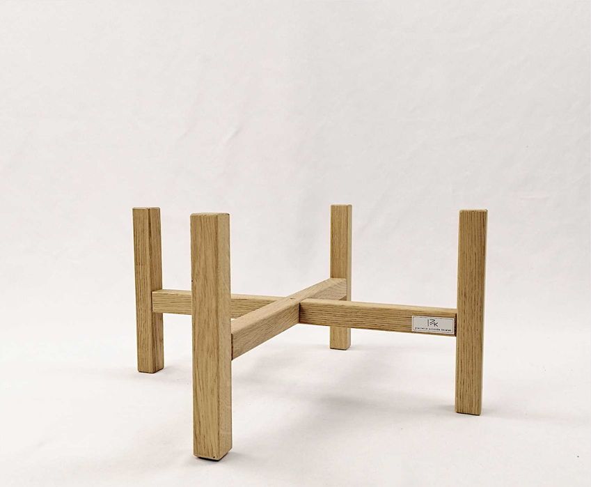 Stojak pod doniczkę kwietnik drewniany dąb natural 30/h20