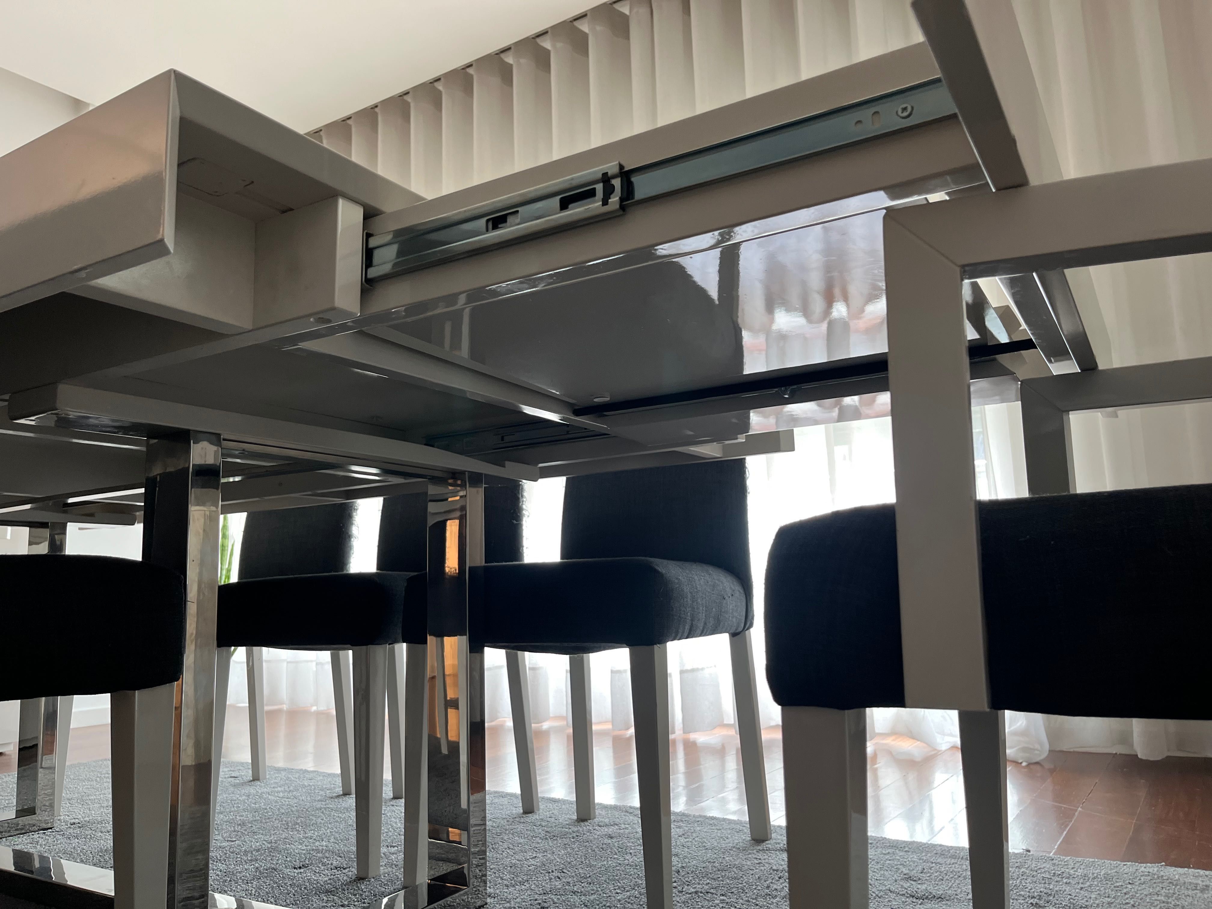 Mesa sala de jantar extensível com 8 cadeiras