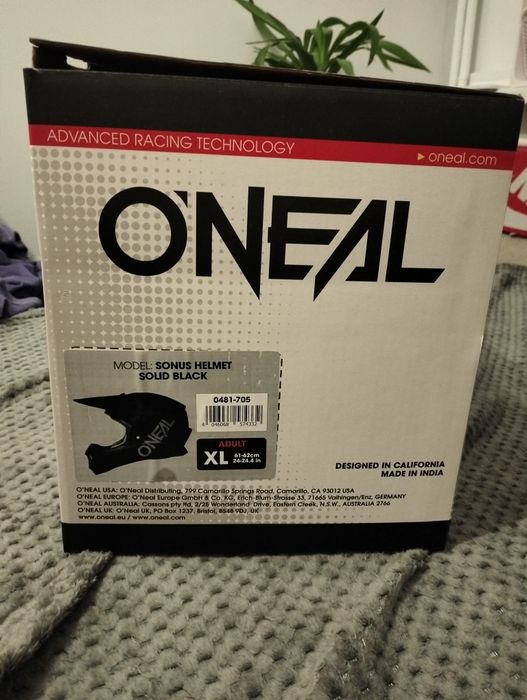 Kask O'neal Sonus SOLID Black XL 61-62cm 2 lata gwarancji