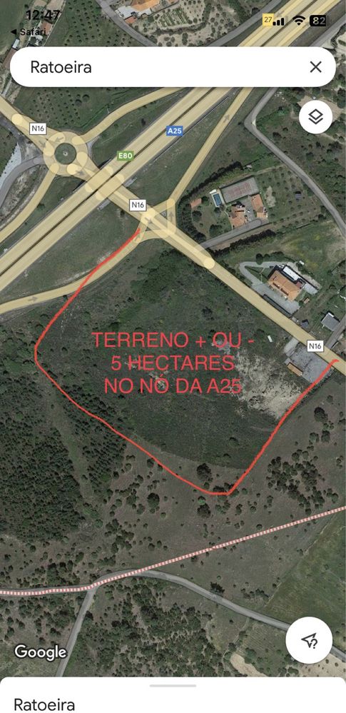 Terreno nó A25 para construção