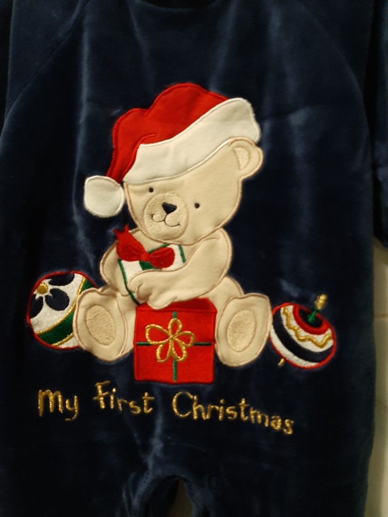 Новорічний/різдвяний костюмчик/боді "My First Christmas" з ведмедиком