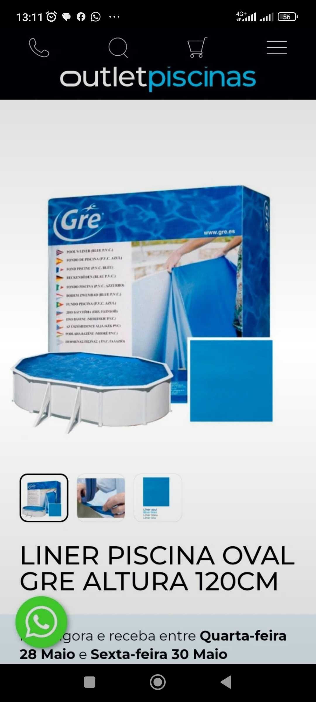 Fundo de piscina gre liner