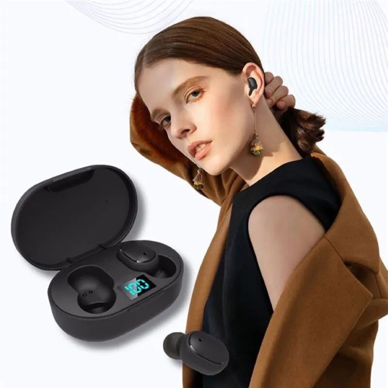 Бездротові Навушники  TWS E6S Black, Bluetooth 5,1
