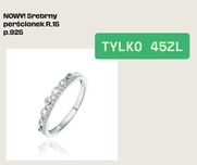 Nowy Srebrny Pierścionek R.15 P.925