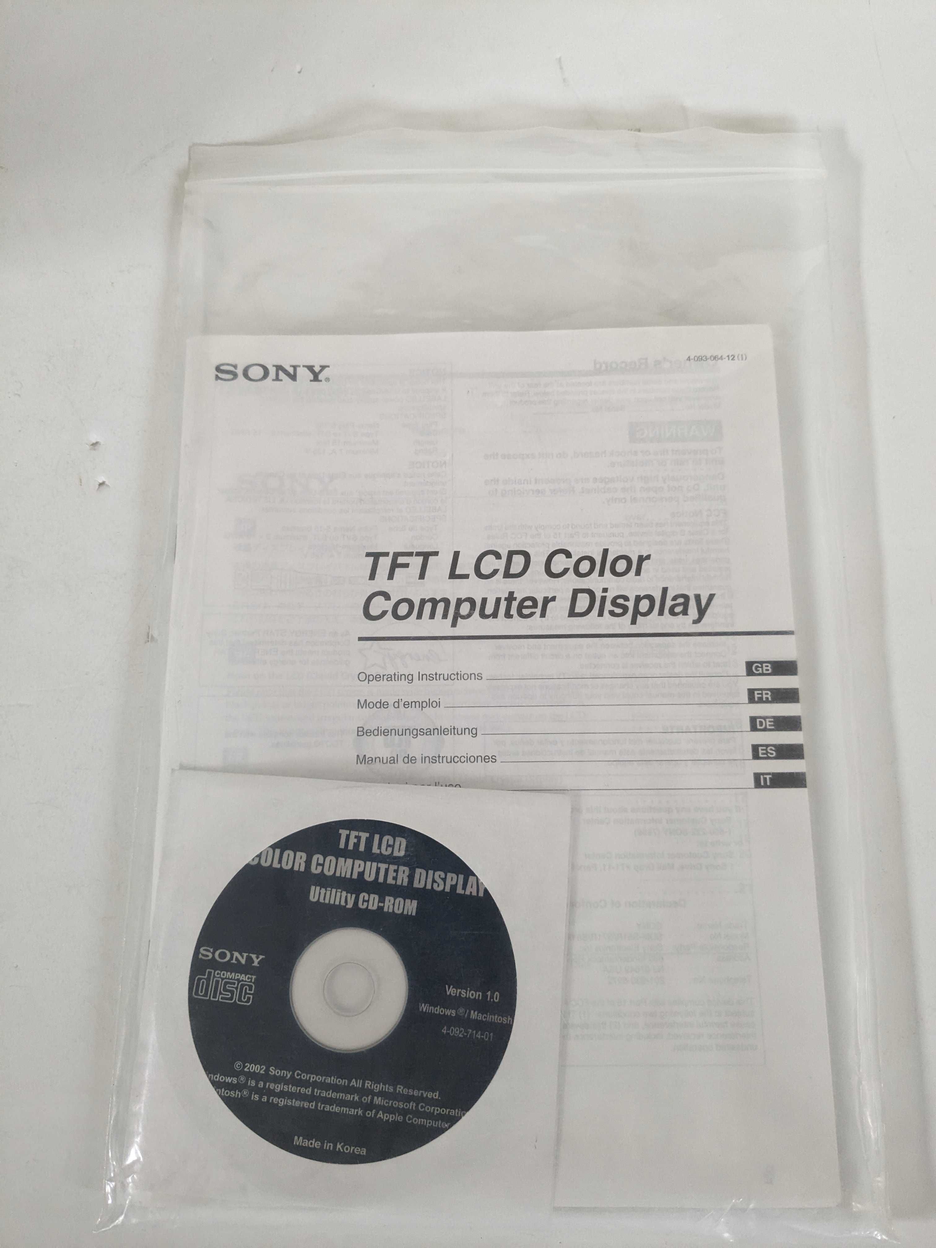 Sony STYLEPRO SDM-S51R 15" LCD Monitor