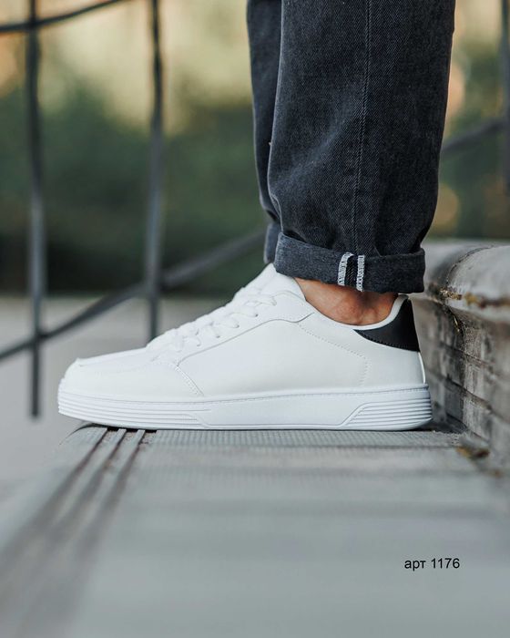 Чоловічі 42-46 кеди Classic Ked White Black / Мужские кеды мокасины