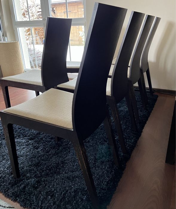 krzesła krzesło drewniane ciemny brąz venge wenge