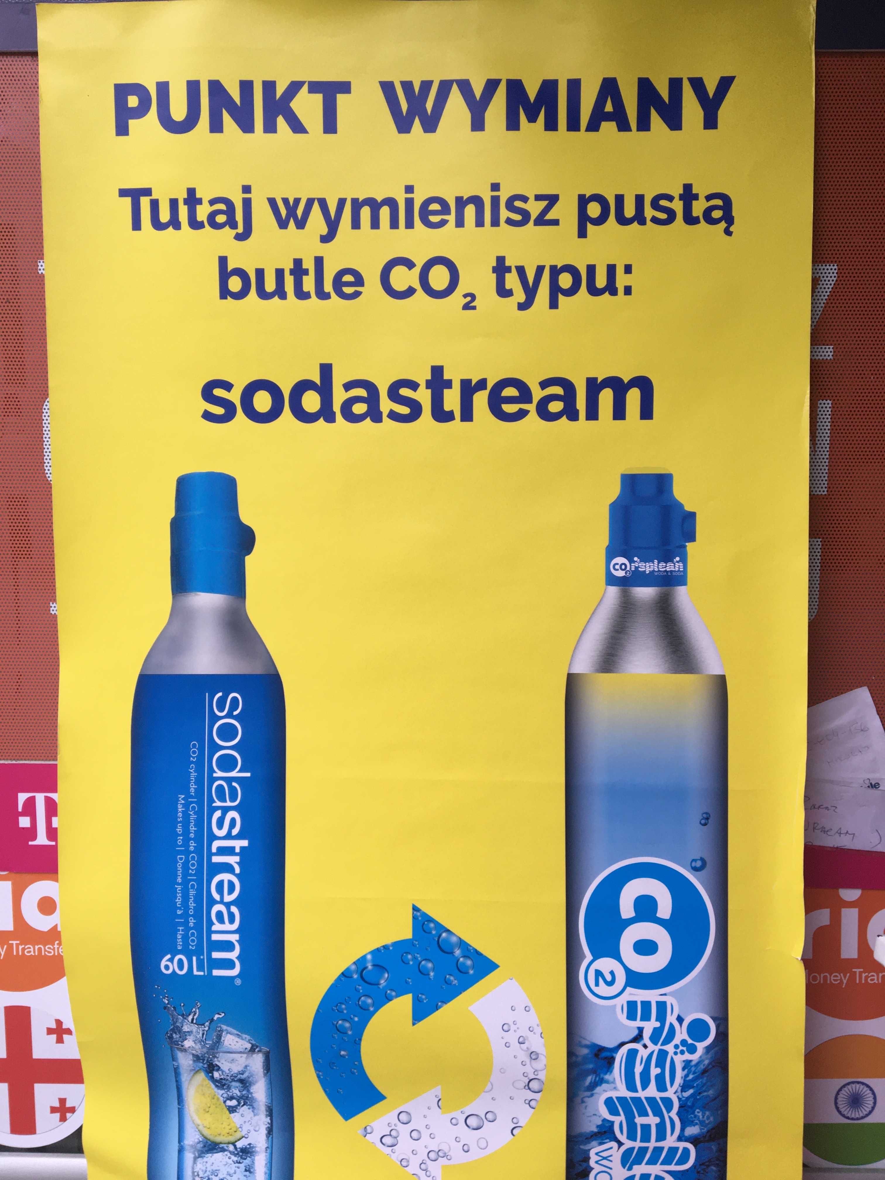SodaStream wymiana niebieskich butli Co2