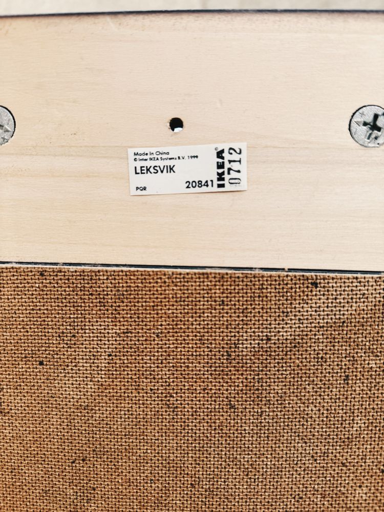 Regał słupek Ikea Leksvik czarny, wysoki