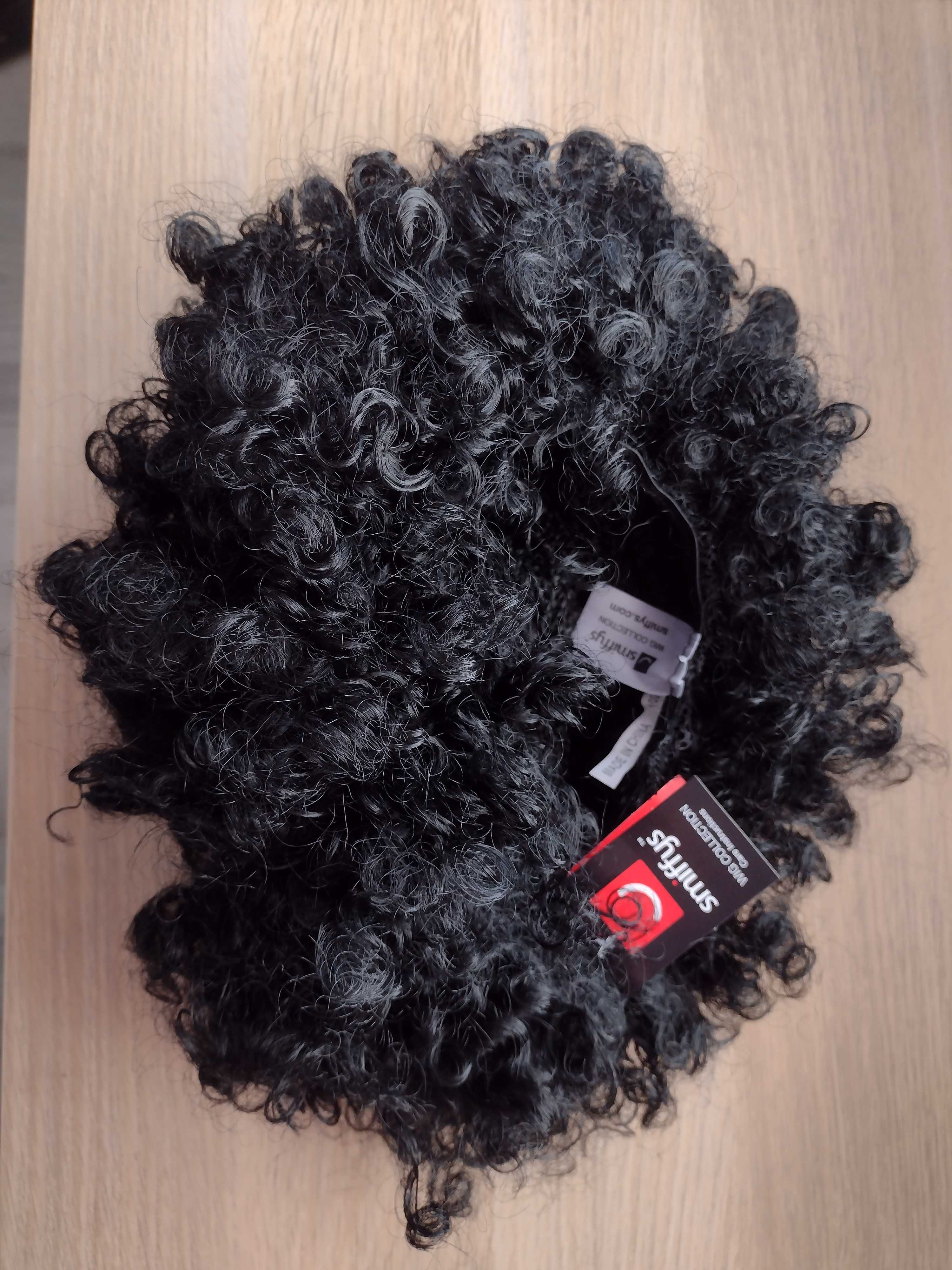 Peruka afro włosy syntetyczne czarne