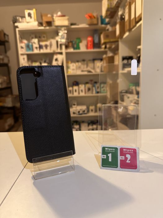 Etui otwierane do boku + SZKŁO hartowane do samsung s22