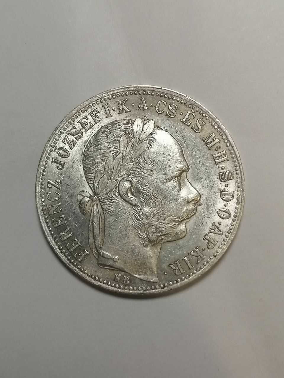 Срібна монета 1 форінт 1883 р. Австро-Угорщина / 1 форинт Щит