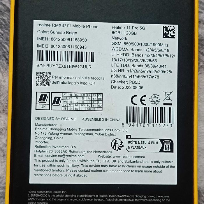 realme 11 pro 5G ( 8gb ram / 128gb pamięć )