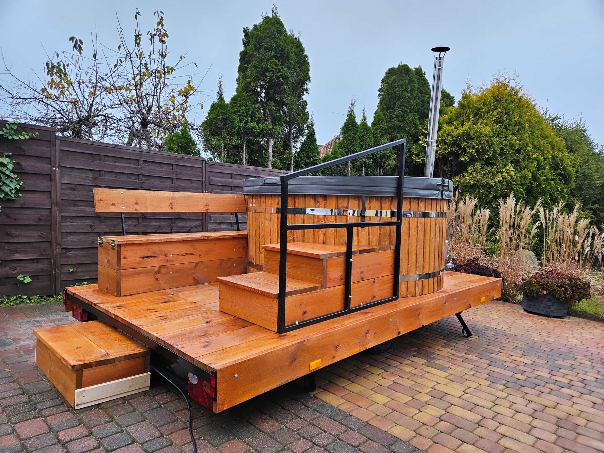 Jacuzzi mobilne, bania, balia ogrodowa, jacuzzi wynajem