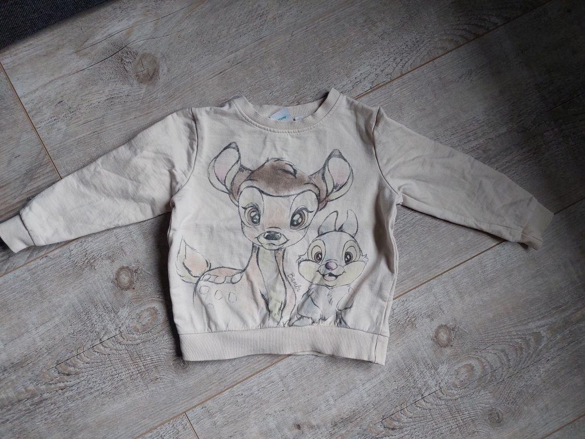 Komplet bluza Disney Bambi + spódniczka w kropki cool club rozm 110