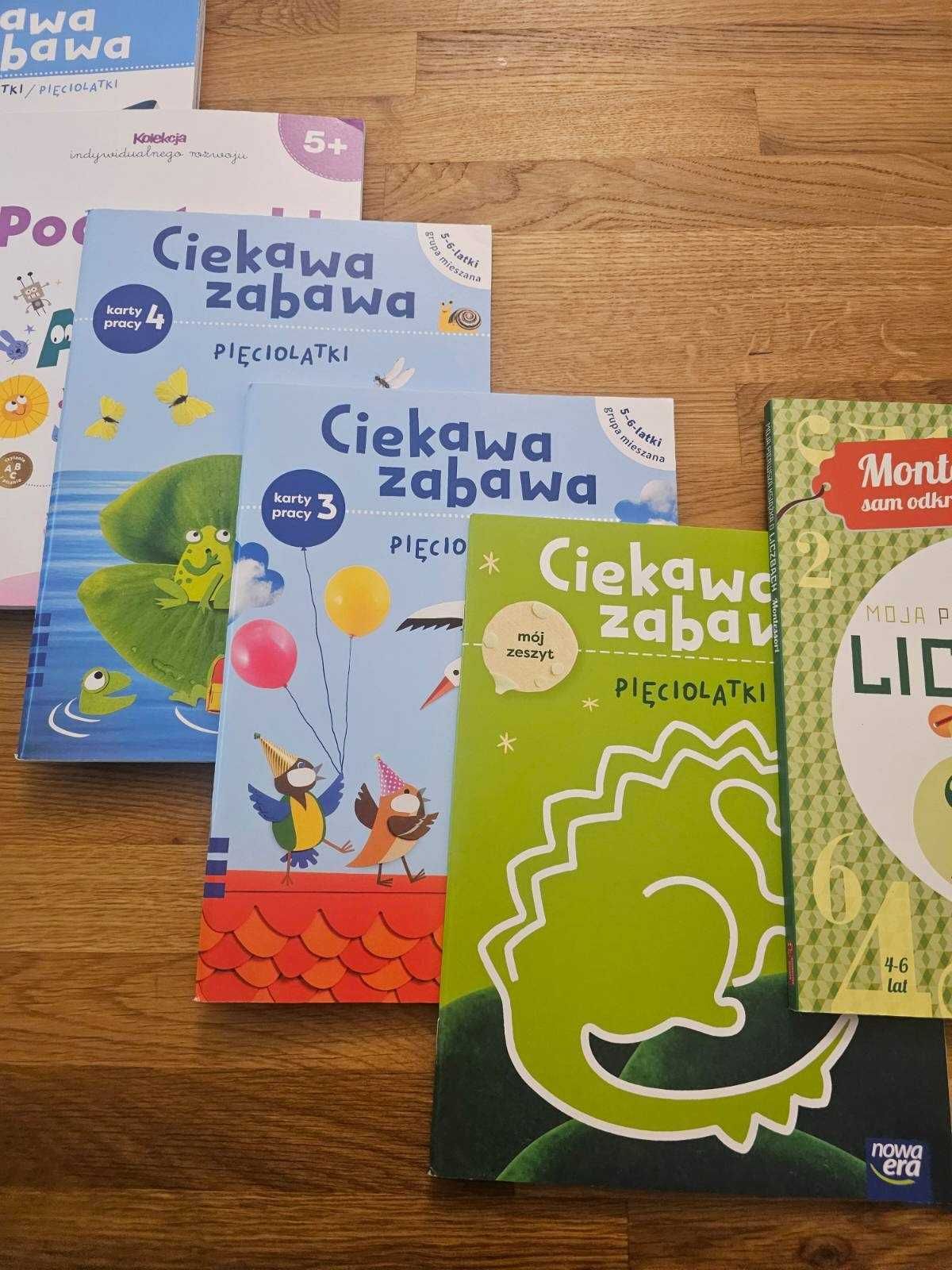 112. Książki edukacyjne, ćwiczenia  5-6 lat, poczytanki, Montessori