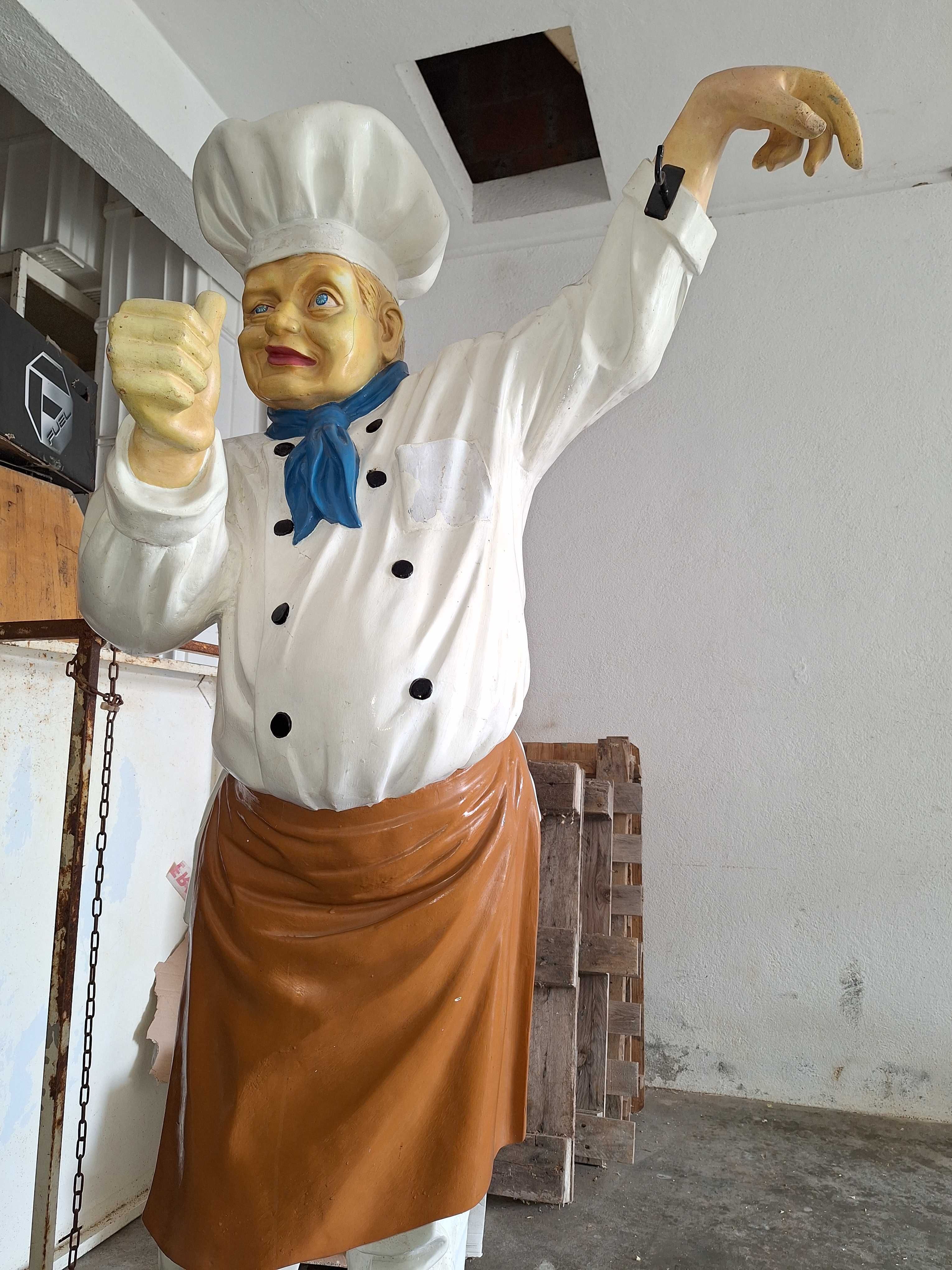 Boneco Cozinheiro Boas-vindas restaurante, pronto-a-comer, buffet...