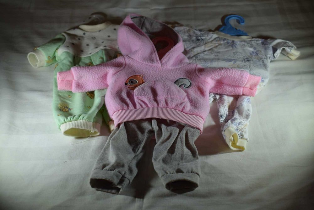 zestaw ubranek dla lalek bobasów 40cm