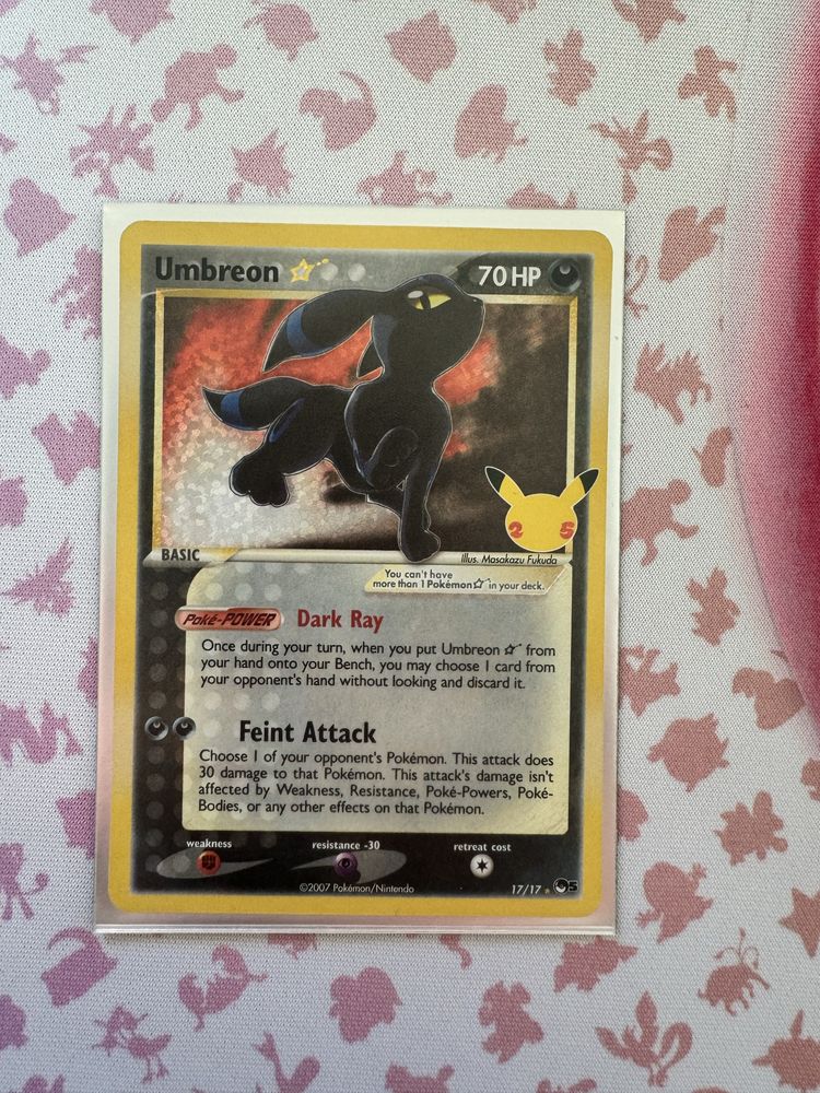 Karta Pokemon Umbreon Gold Star (CEL POP5 17)
