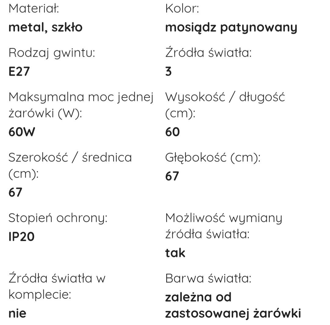 Elegancki, potrójny żyrandol w klasycznym stylu JUP 3 z serii JUPITER