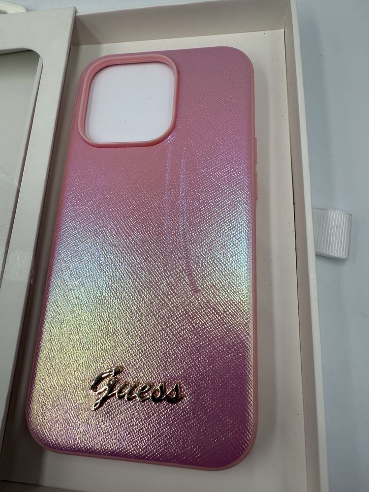 Nowe Oryginalne etui GUESS iPhone 14 Pro, różowe