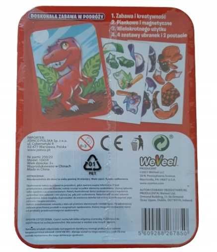 Puzzle magnetyczne w puszce Dinozaur