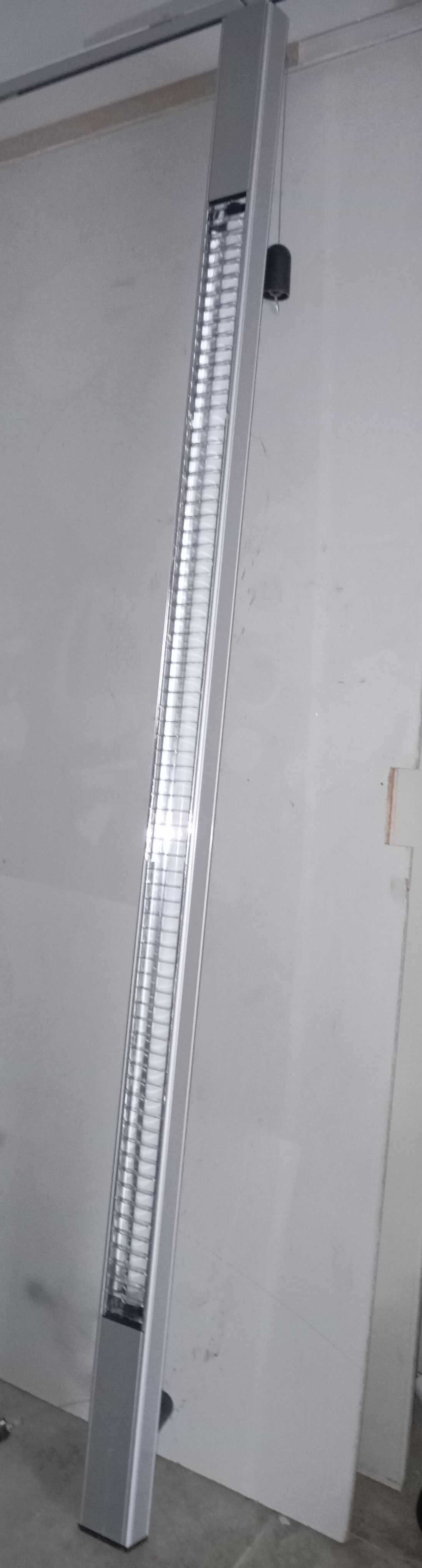 Iluminaria alumínio cinza led ou fluorescente