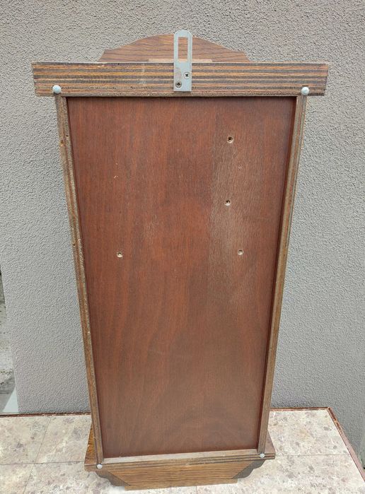 Szafka skrzynia starego zegara 1980r witrynka witraż E153