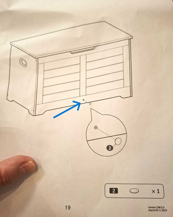 Drewniana skrzynia do przechowywania ,biała