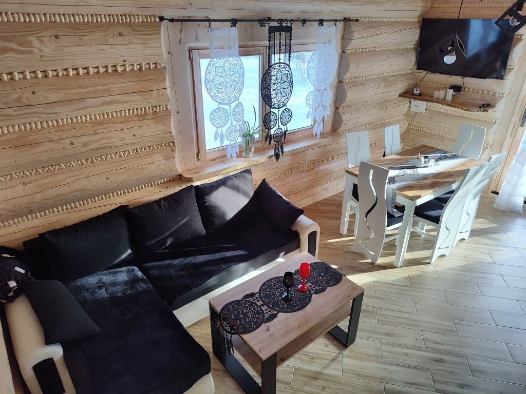 Dom w górach domki domek drewniany wakacje sauna balia Beskidy