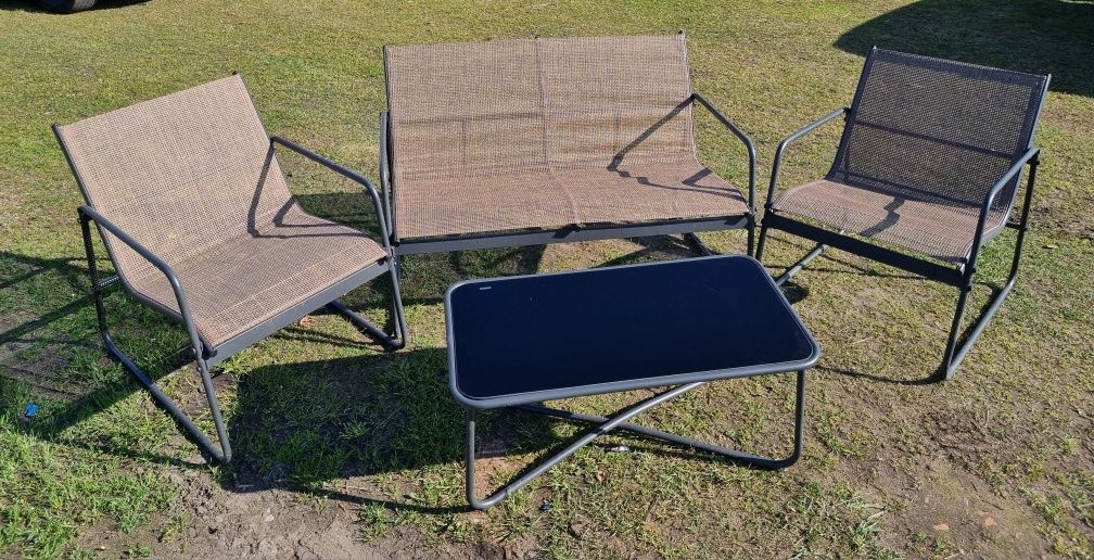 JAK NOWE meble ogrodowe sofa fotele stolik duży zestaw