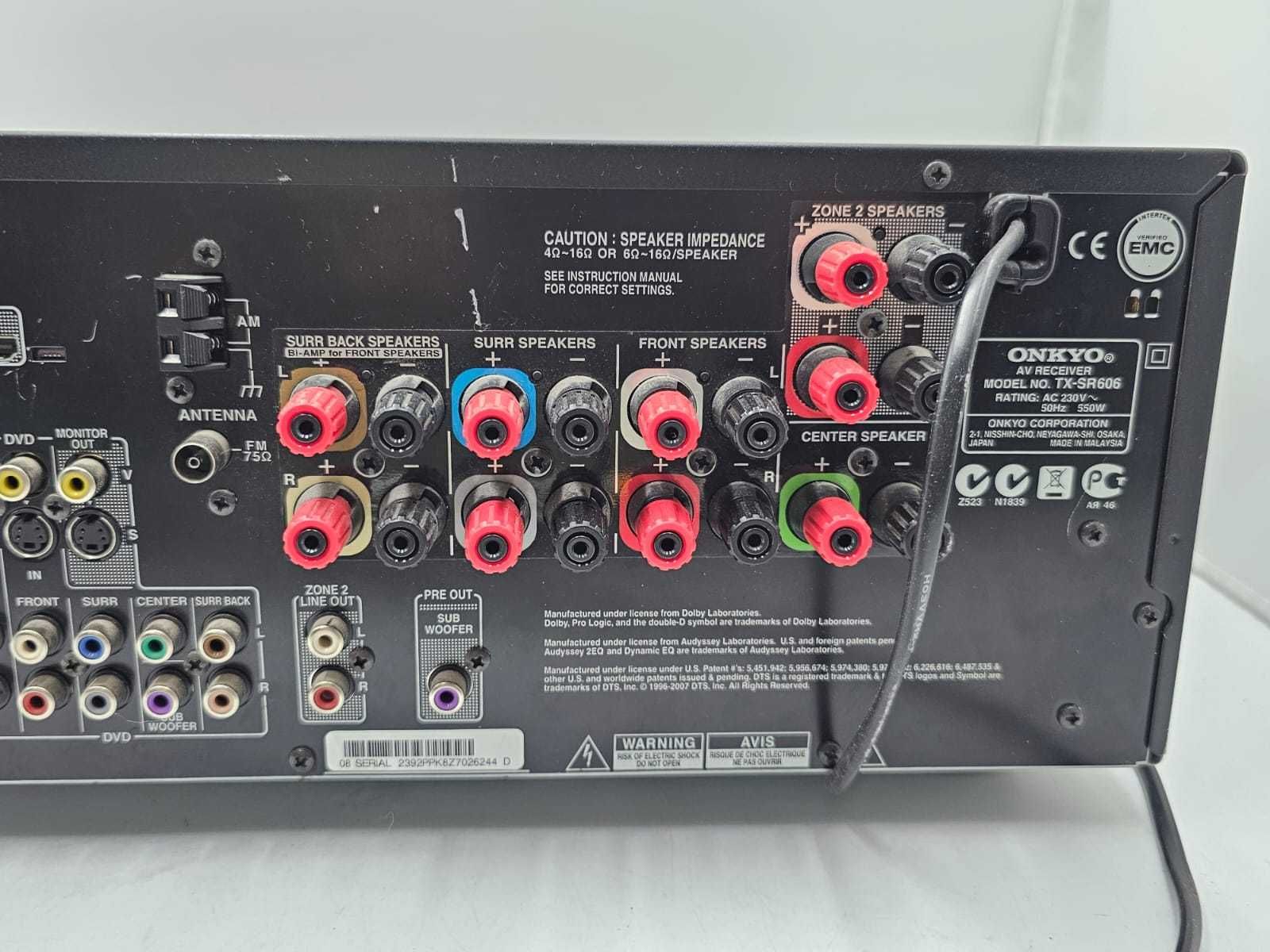 Onkyo TX-SR606 amplituner kina domowego 7.1 HDMI