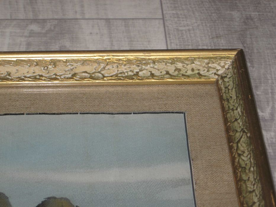 Obraz góry drzewa skały przyroda mgła niebo ścienny