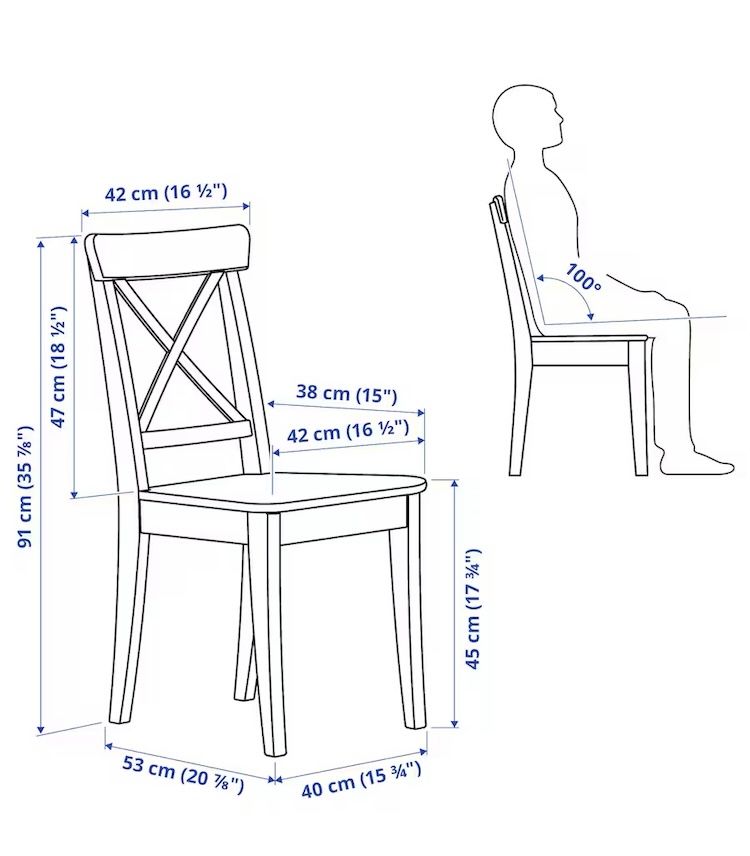 Krzesło Ingolf Ikea x2