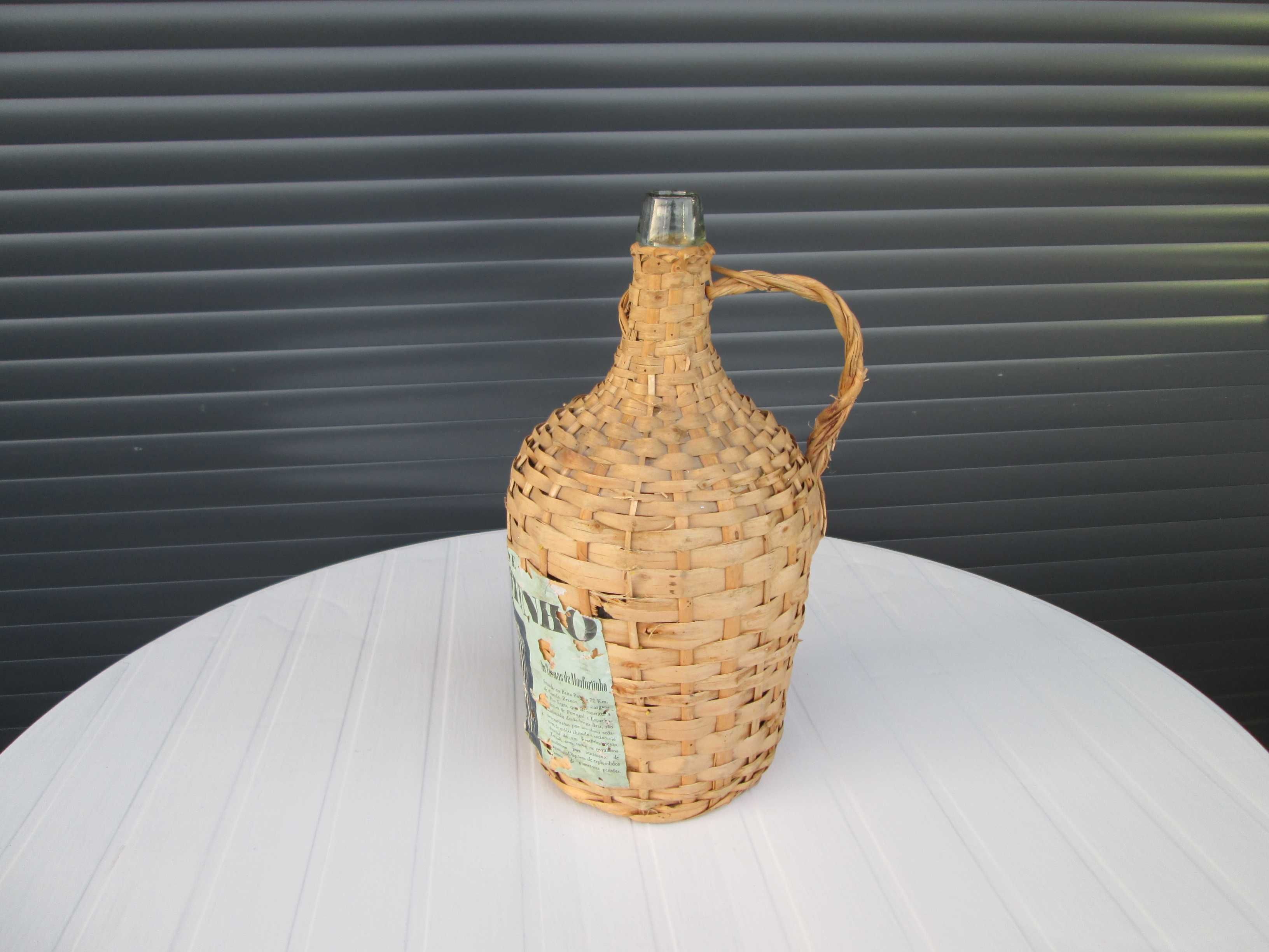 Garrafão de Vidro Empalhado de 5 Litros para Decoração