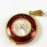 Retro Wisiorek Zegarek Mechaniczny Bucherer Emalia