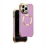 Plecki, Etui Mag Circle Glam MagSafe do Apple Iphone 15 fioletowy