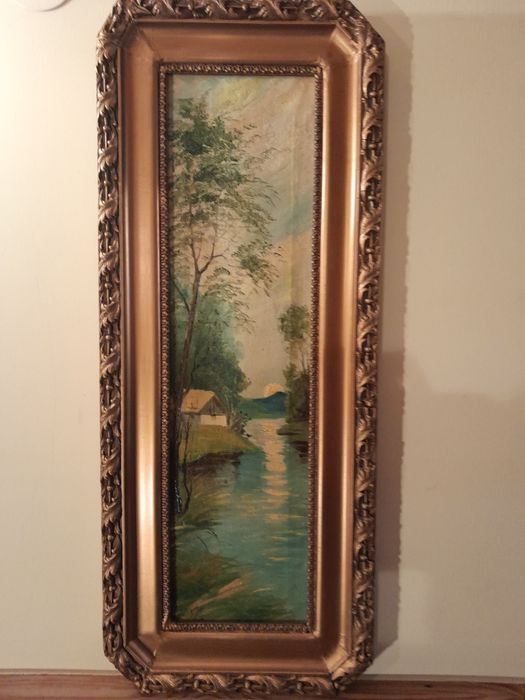 Obraz olejny " zachód słonca".