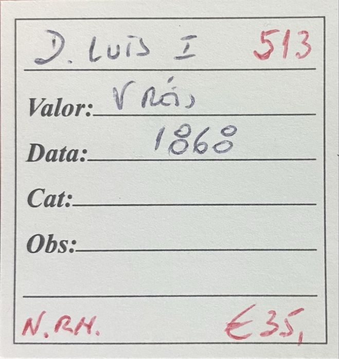 Moeda V Reis D LUIS I - 1868