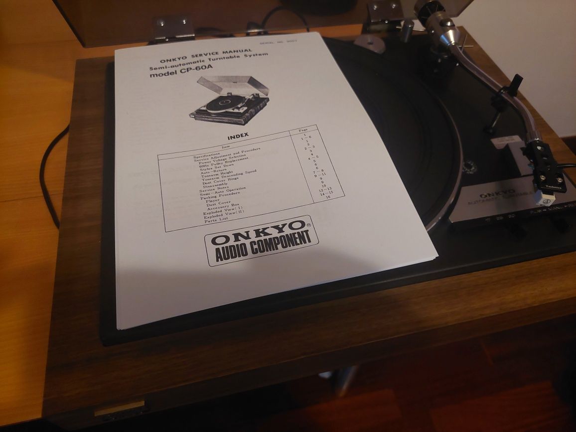 Gira discos Onkyo CP-60A + Aperelhagem  c/ colunas