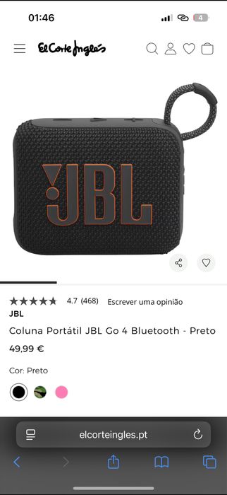 Coluna JBL GO 4 bluetooth NOVA original