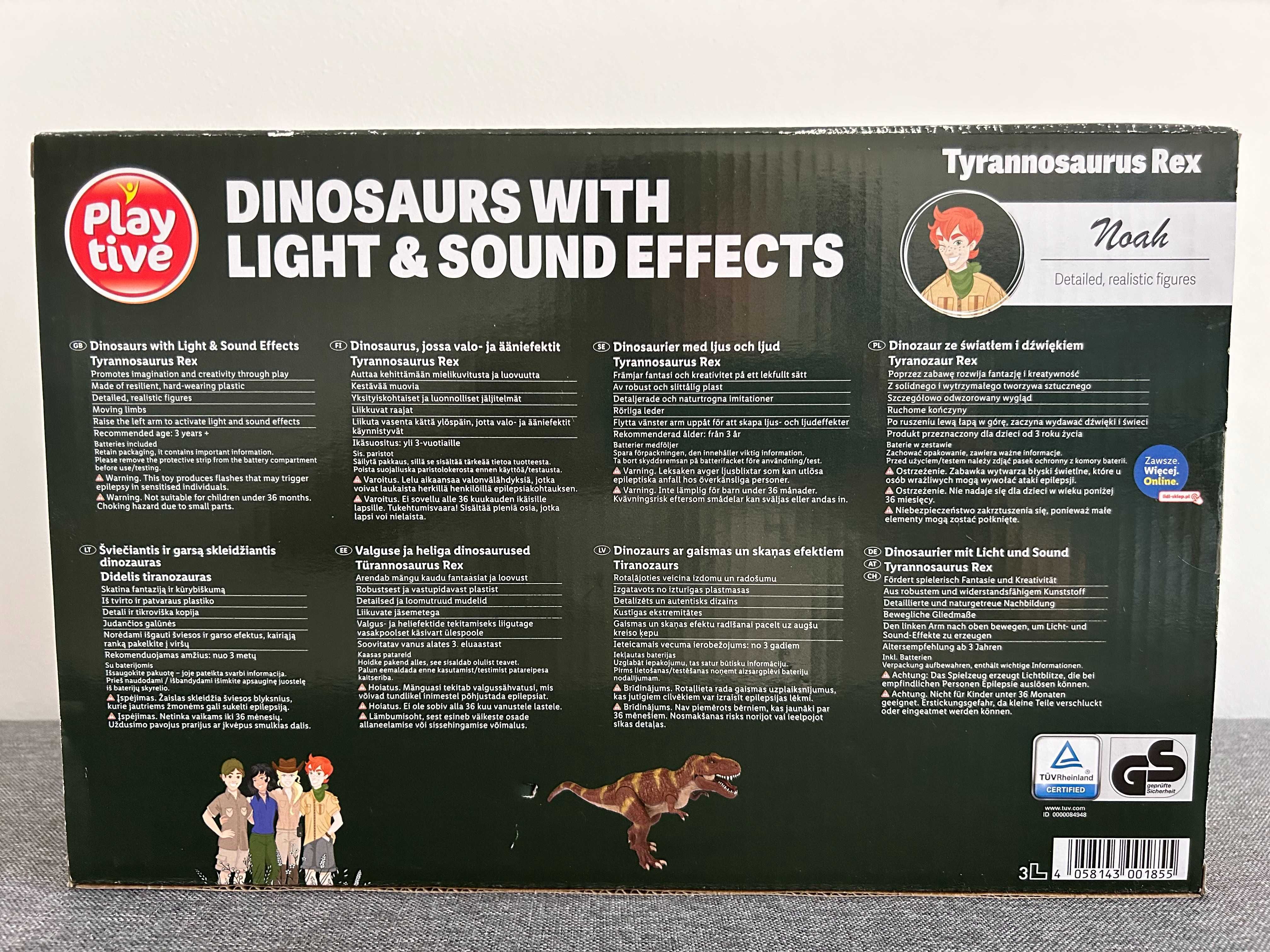 Schleish ucieczka quadem przed Velciraptor + dinozaur światło dźwię