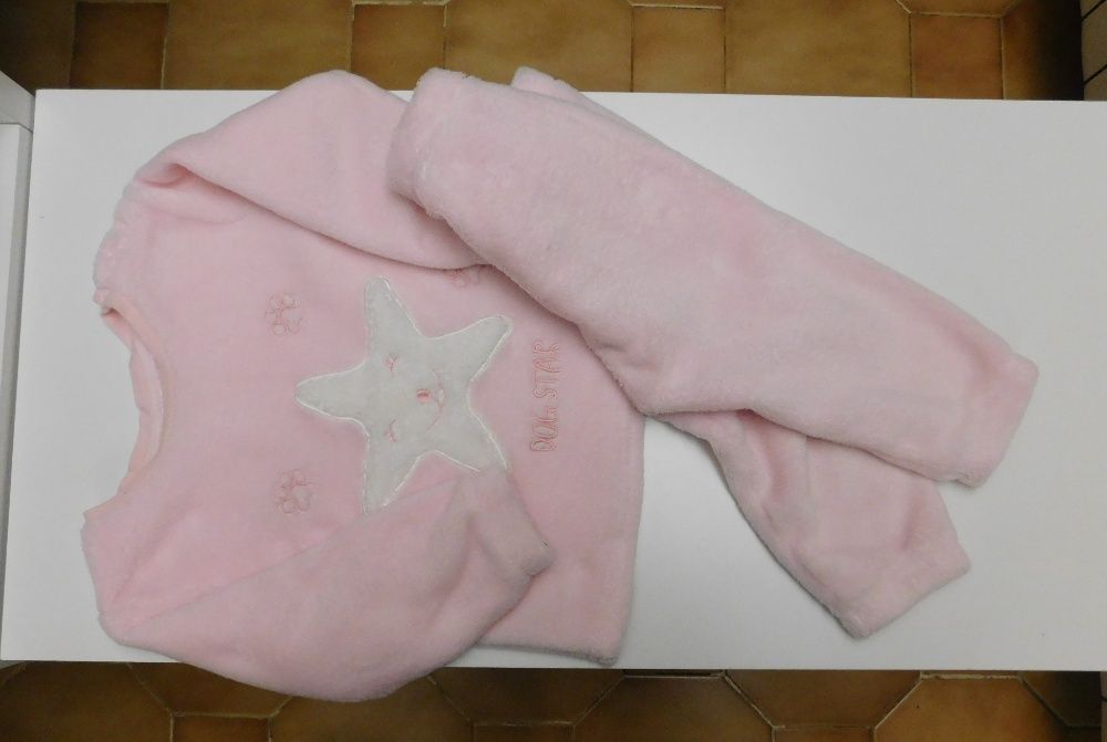 Pijama Coralina e Polar ZY Baby 12/18 Meses