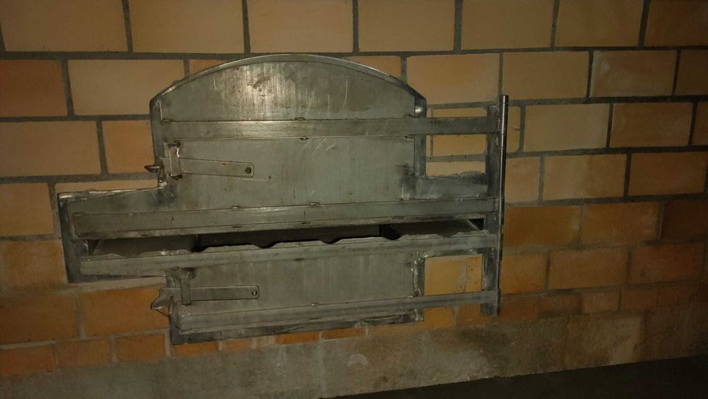 Porta forno lenha em inox