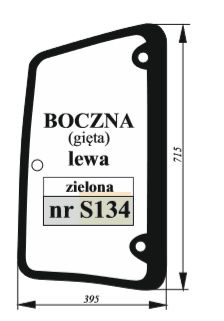 Szyba boczna przykręcana lewa/prawa pasuje do SAME/LAMBORGHINI/DEUTZ