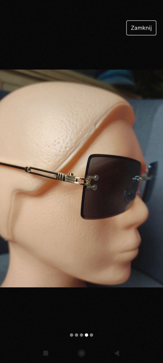Nowe czarne okulary przeciwsłoneczne damskie