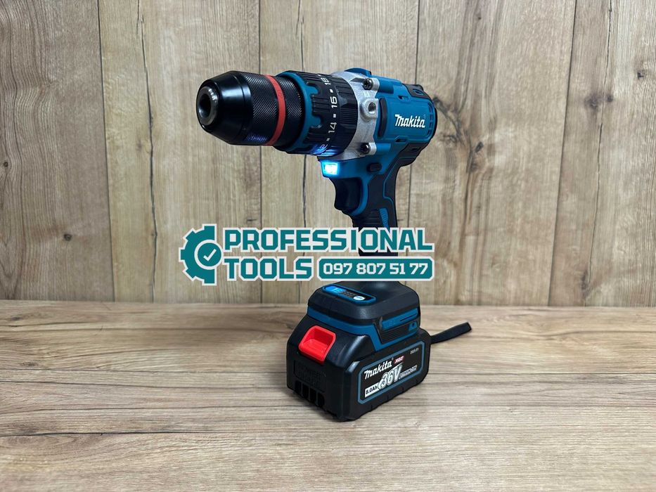 Акумуляторний Шурупокрут Makita DHP487BL має зажимний патрон 120Nm 13m