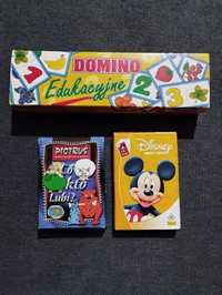 Zestaw Gra karciana Piotruś 2x Disney Myszka Miki + Domino dla dzieci