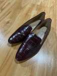 Mokasyny burgundowe bordowe loafersy