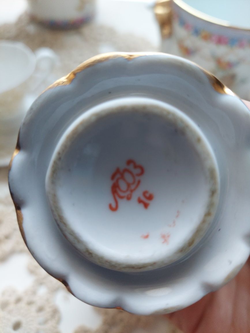 Łomonosow,  pojemnik do herbaty  , porcelana łomonosov